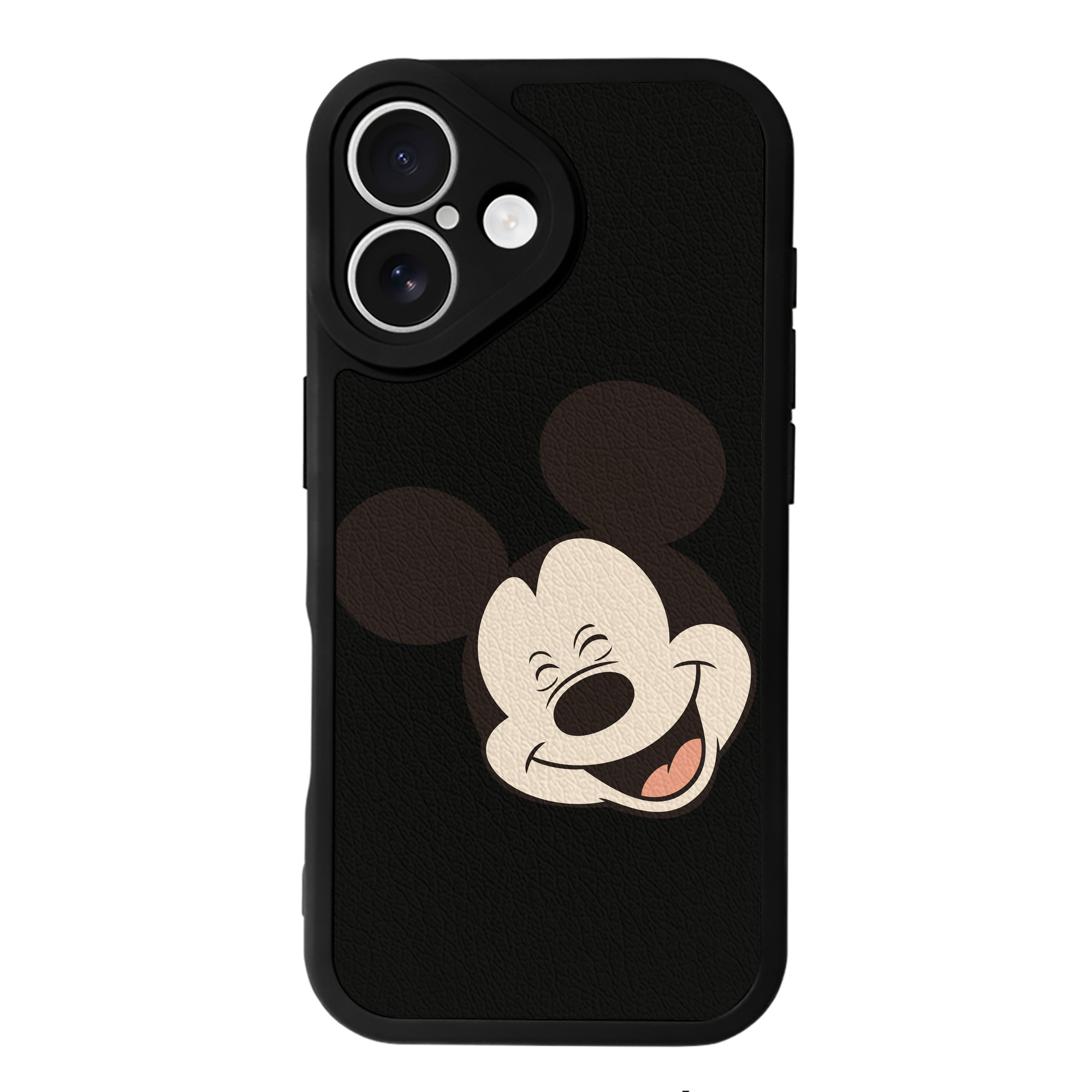 （画像用） ミッキーマウス Mickey Mouse 【iPhone 16シリーズ対応】シリコンスマホケース（レザー調） 材質：シリコン